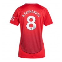 Billiga Manchester United Bruno Fernandes #8 Hemma fotbollskläder Dam 2024-25 Kortärmad